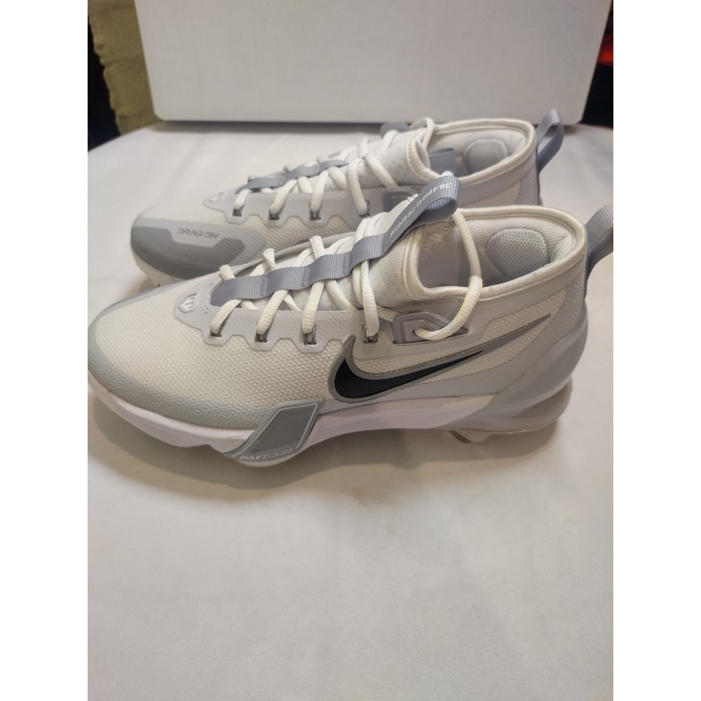 Nike Zoom Trout 8 Elite Metal Baseball Cleats White Grey FB2906-100 Mens 7.5 - Picture 2 of 10